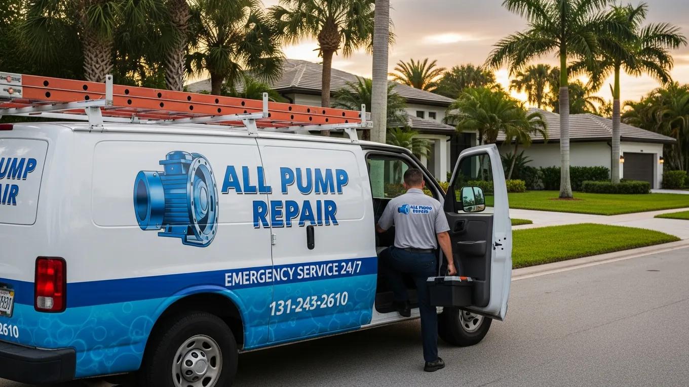 All Pump Repair service vehicle ready for emergency response in West Palm Beach